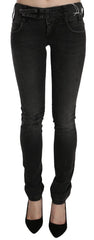 John Galliano Black Washed Low Waist Slim Fit Skinny Denim Pants Jeans - W26 - Jeans