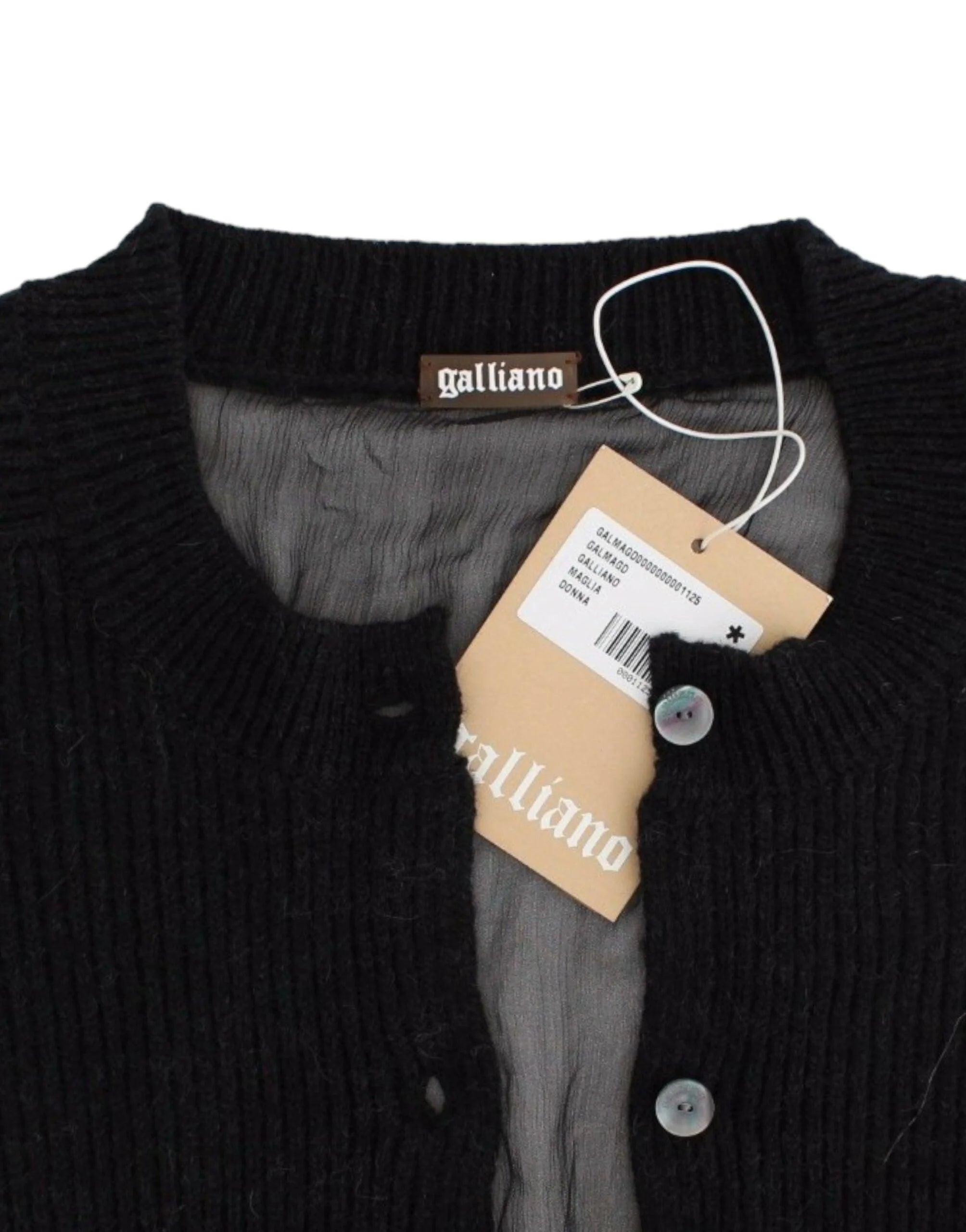 John Galliano Black wool cardigan - M - Cardigans