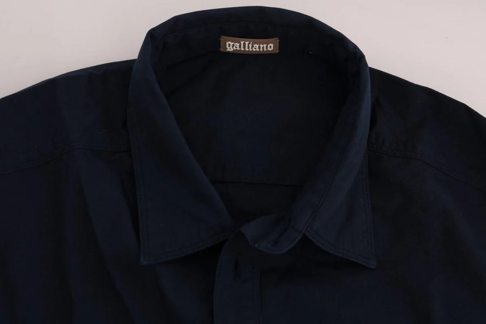 John Galliano Blue Casual Cotton Long Sleeve Shirt - IT50 | L - Shirts