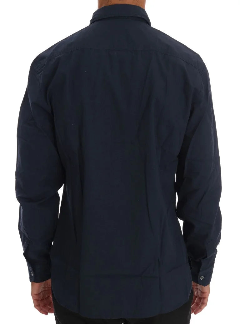 John Galliano Blue Casual Cotton Long Sleeve Shirt - IT50 | L - Shirts