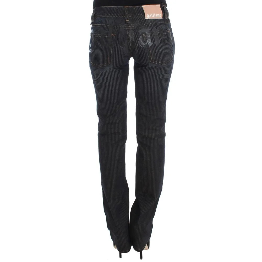 John Galliano Blue Cotton Bootcut Jeans - W26