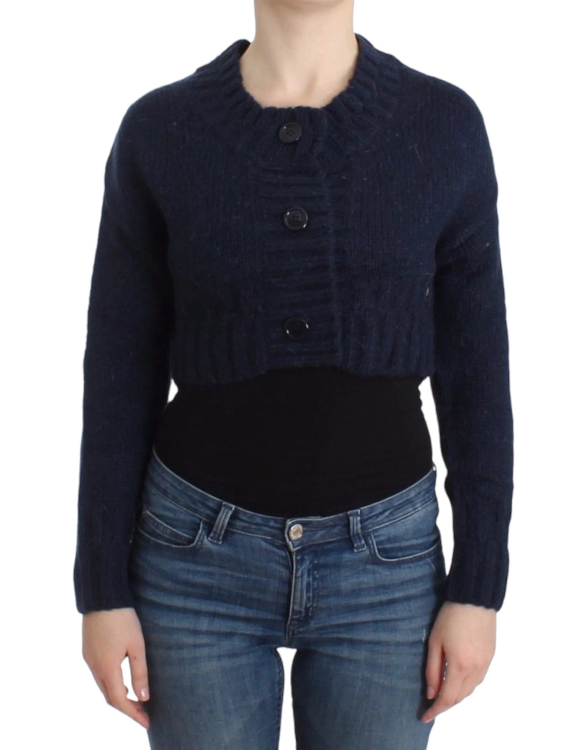 John Galliano Blue cropped cardigan - XS - Cardigans
