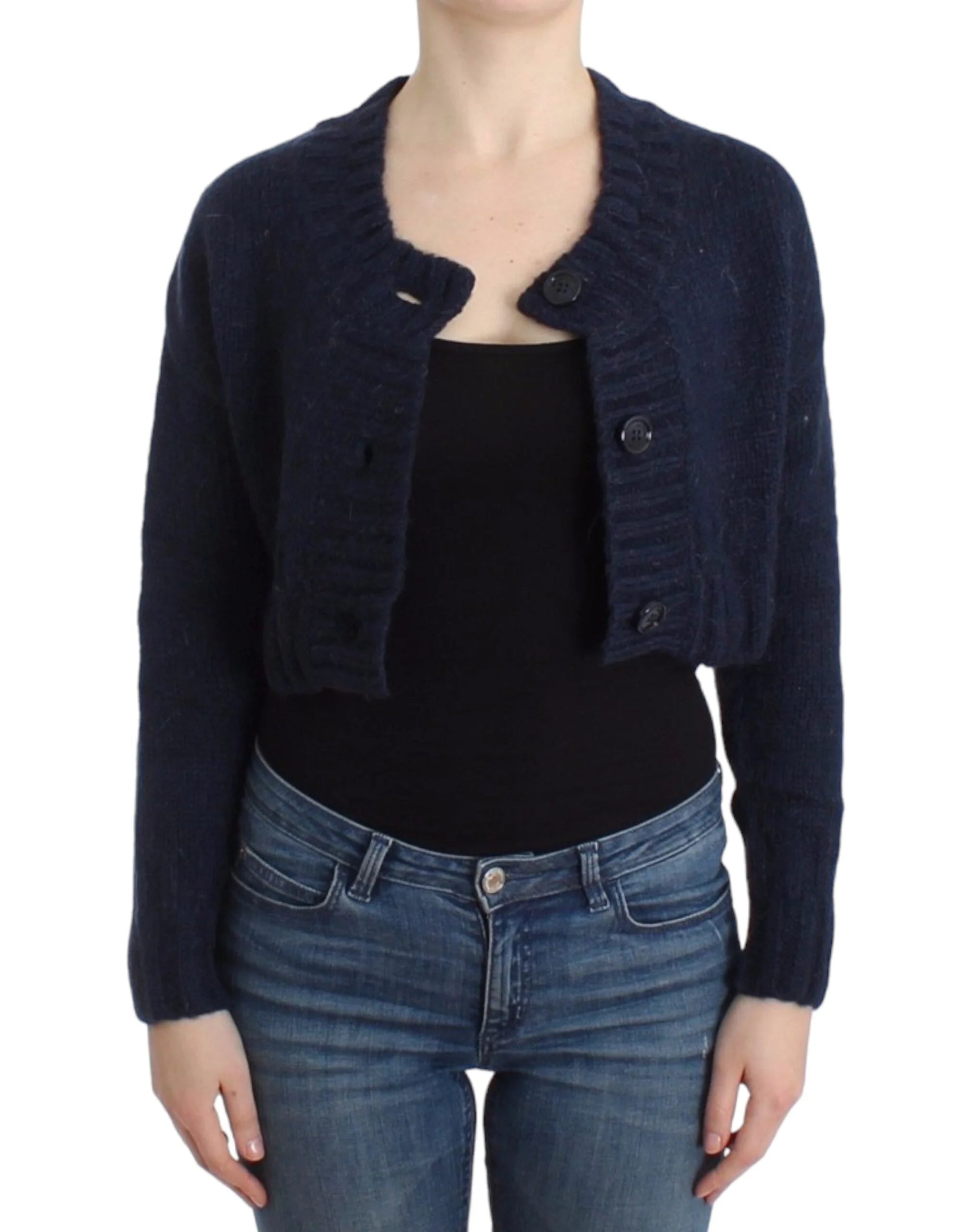 John Galliano Blue cropped cardigan - XS - Cardigans