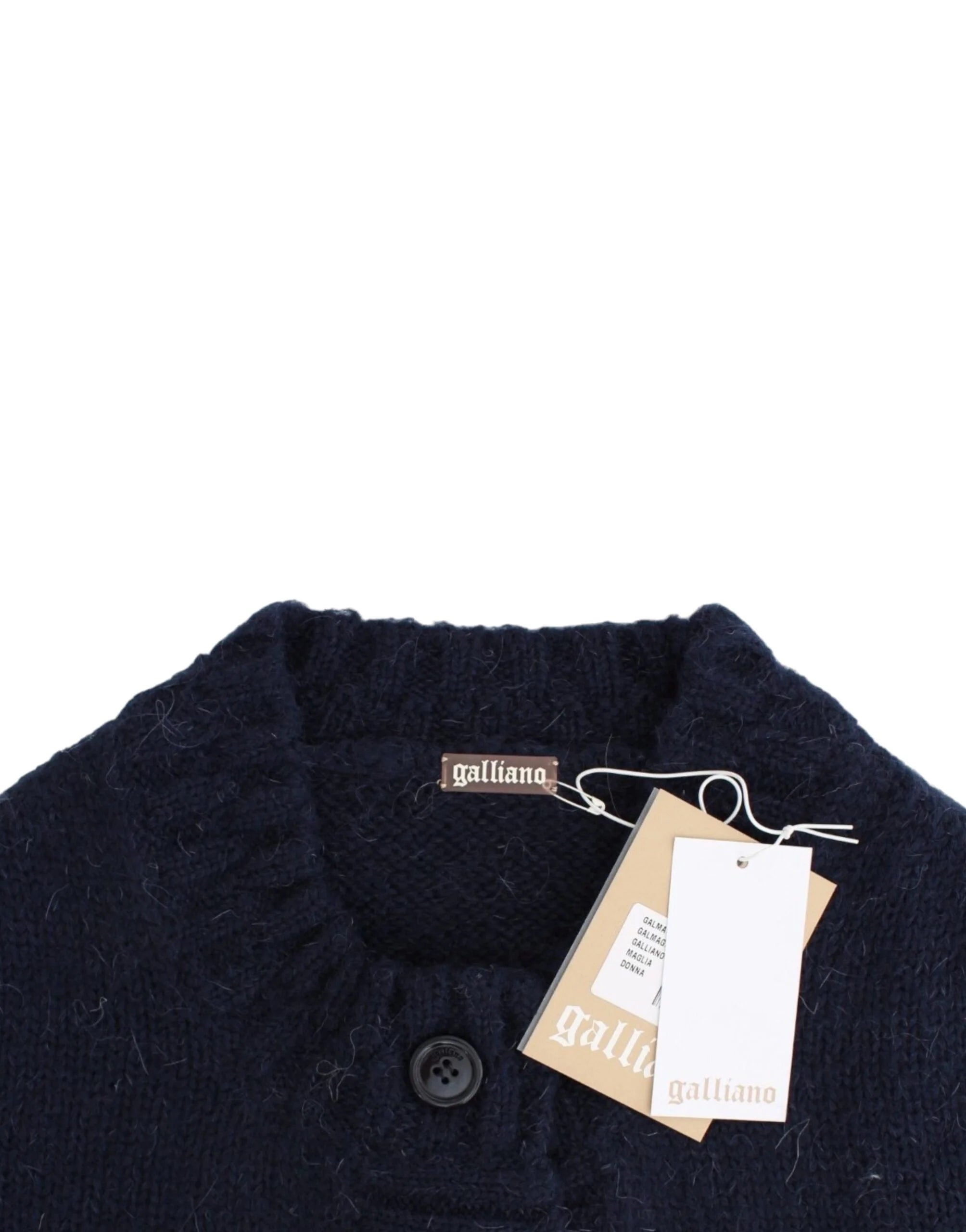 John Galliano Blue cropped cardigan - XS - Cardigans