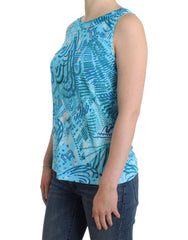 John Galliano Blue printed tank top - Tank Tops