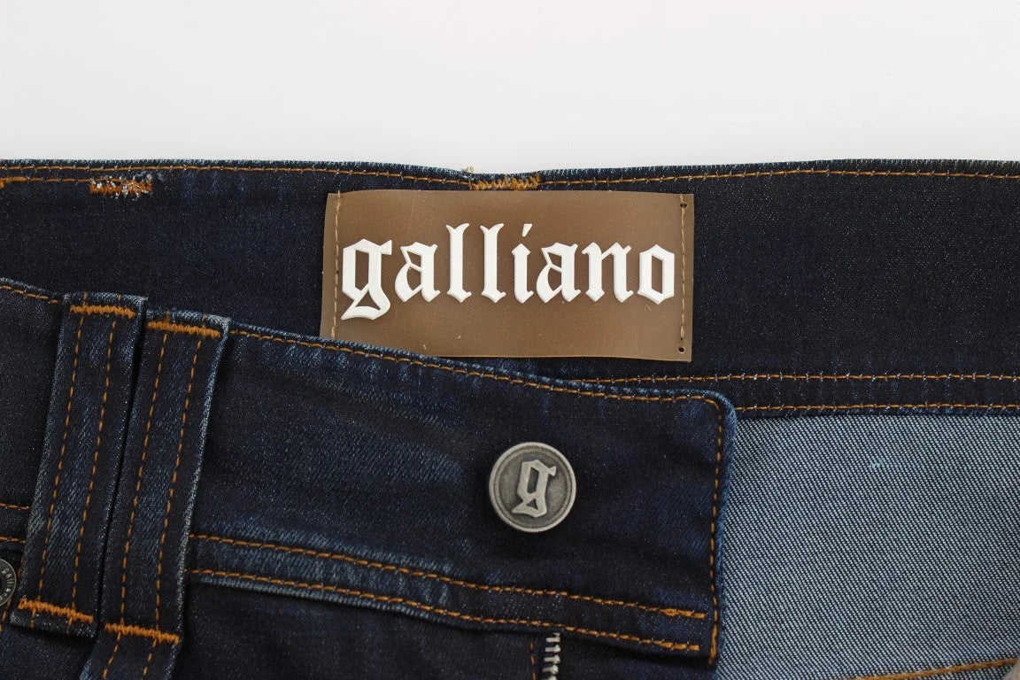 John Galliano Blue Wash Cotton Blend Boyfriend Fit Jeans - W26 - Jeans