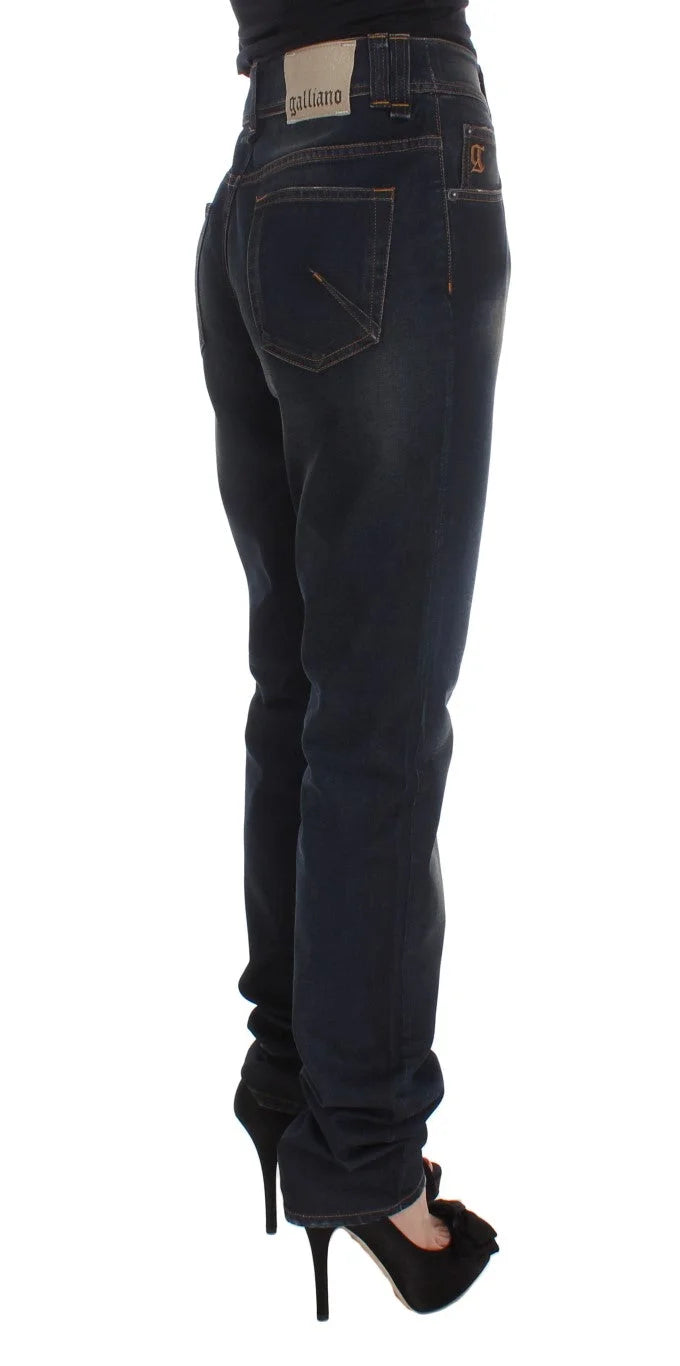 John Galliano Blue Wash Cotton Blend Boyfriend Fit Jeans - W26 - Jeans