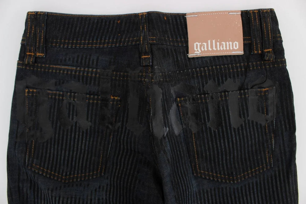 John Galliano Blue Wash Cotton Blend Slim Fit Bootcut Jeans - W26 - Jeans