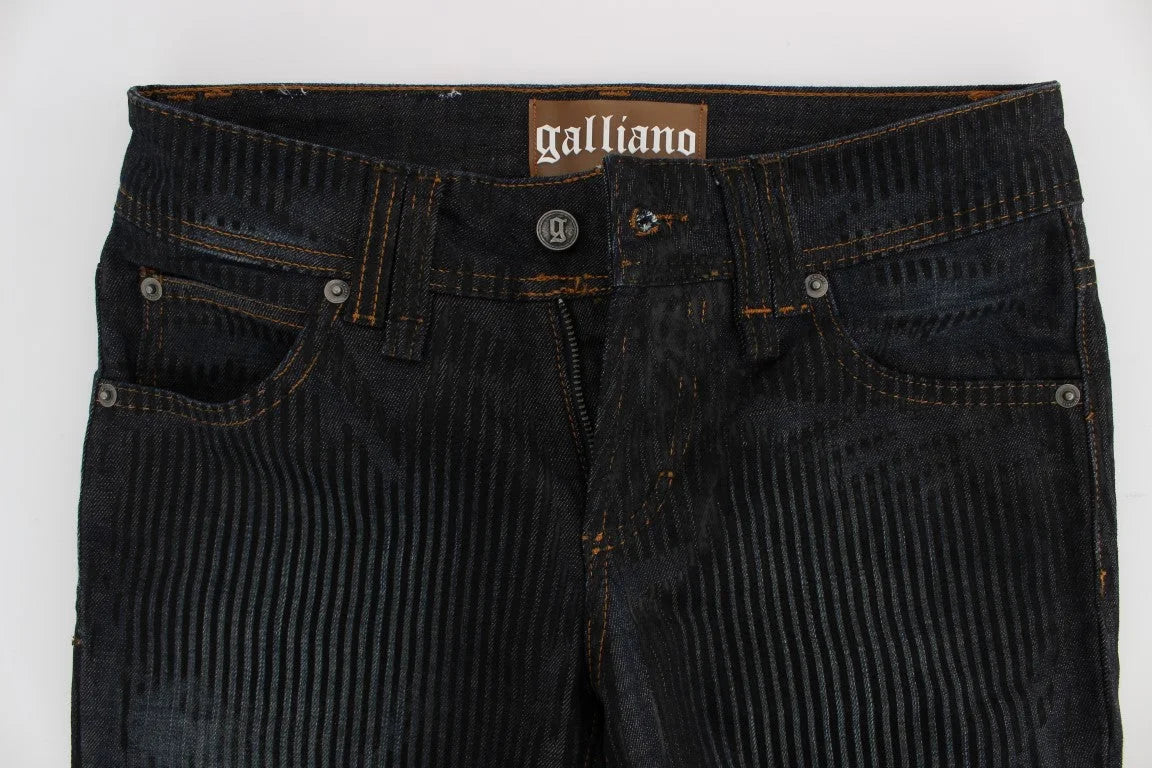 John Galliano Blue Wash Cotton Blend Slim Fit Bootcut Jeans - W26 - Jeans