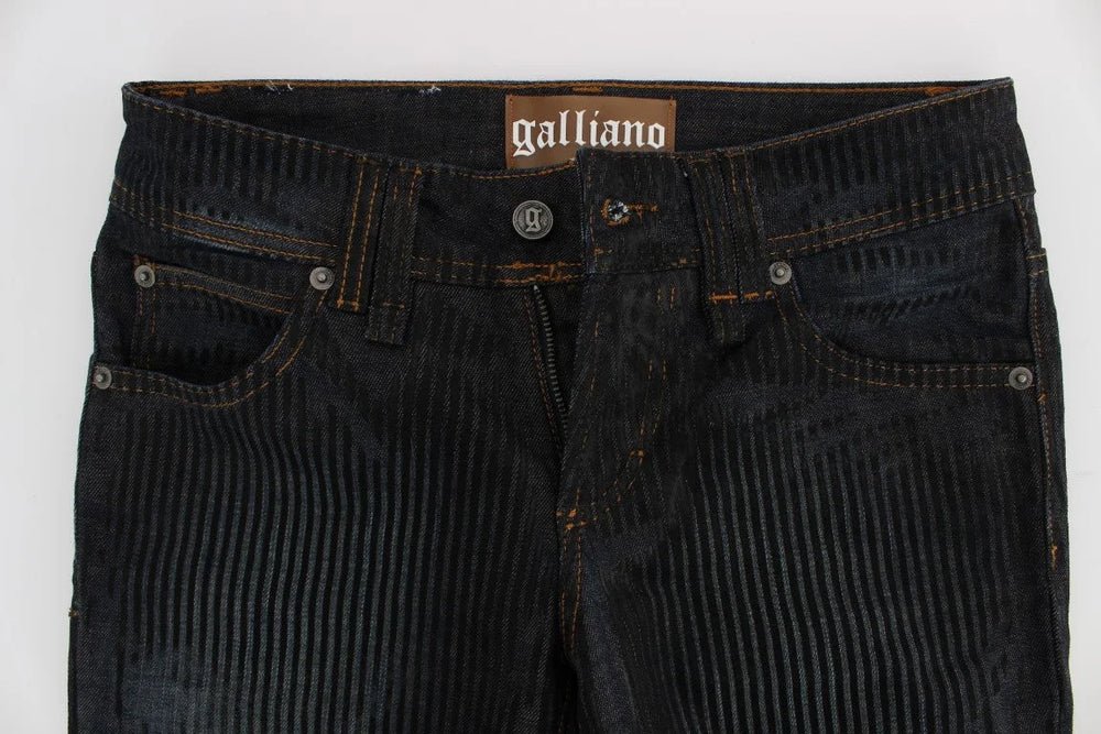 John Galliano Blue Wash Cotton Blend Slim Fit Bootcut Jeans - W26 - Jeans