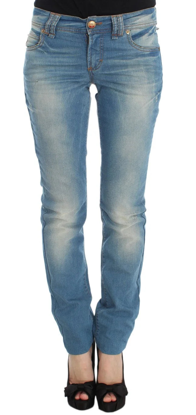 John Galliano Blue Wash Cotton Blend Slim Fit Jeans - W29