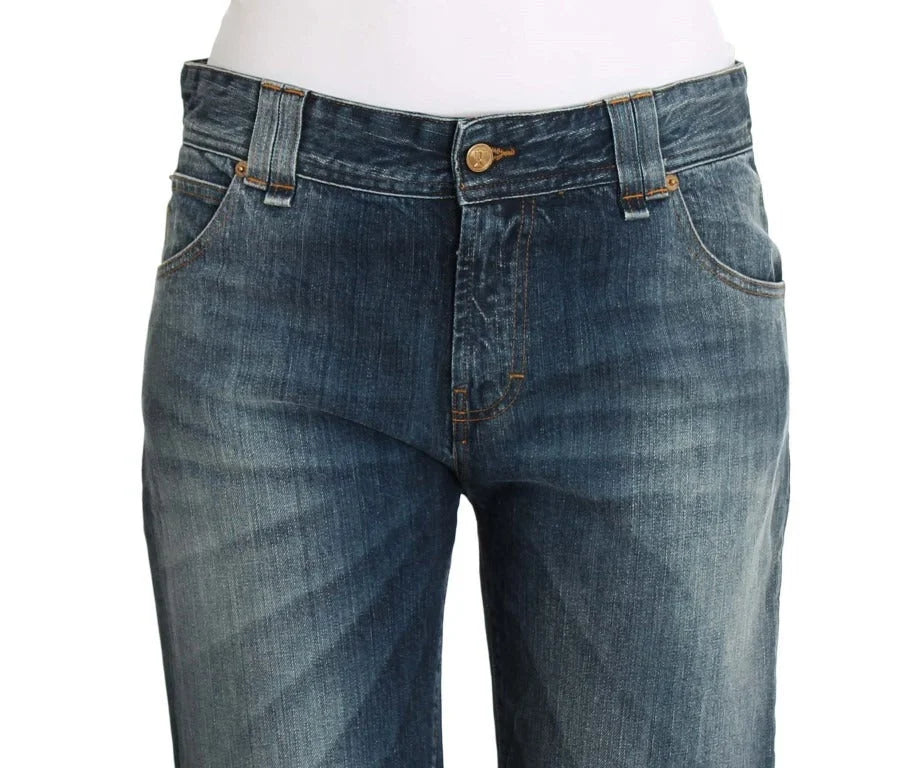 John Galliano Blue Wash Relaxed Fit Cotton Stretch Denim Jeans - W25