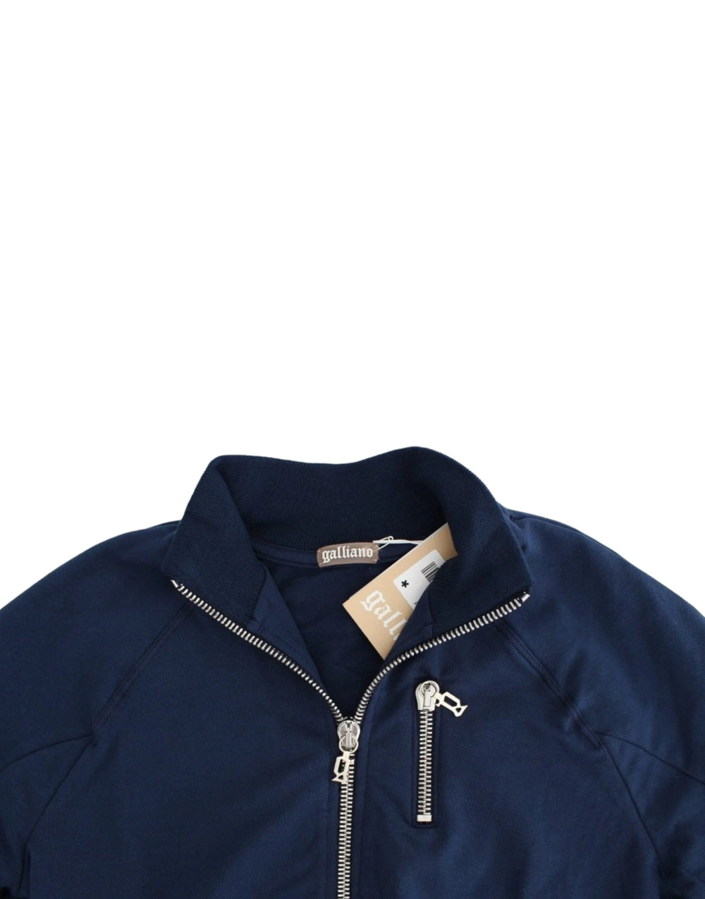 John Galliano Blue zip cotton cardigan - Cardigans