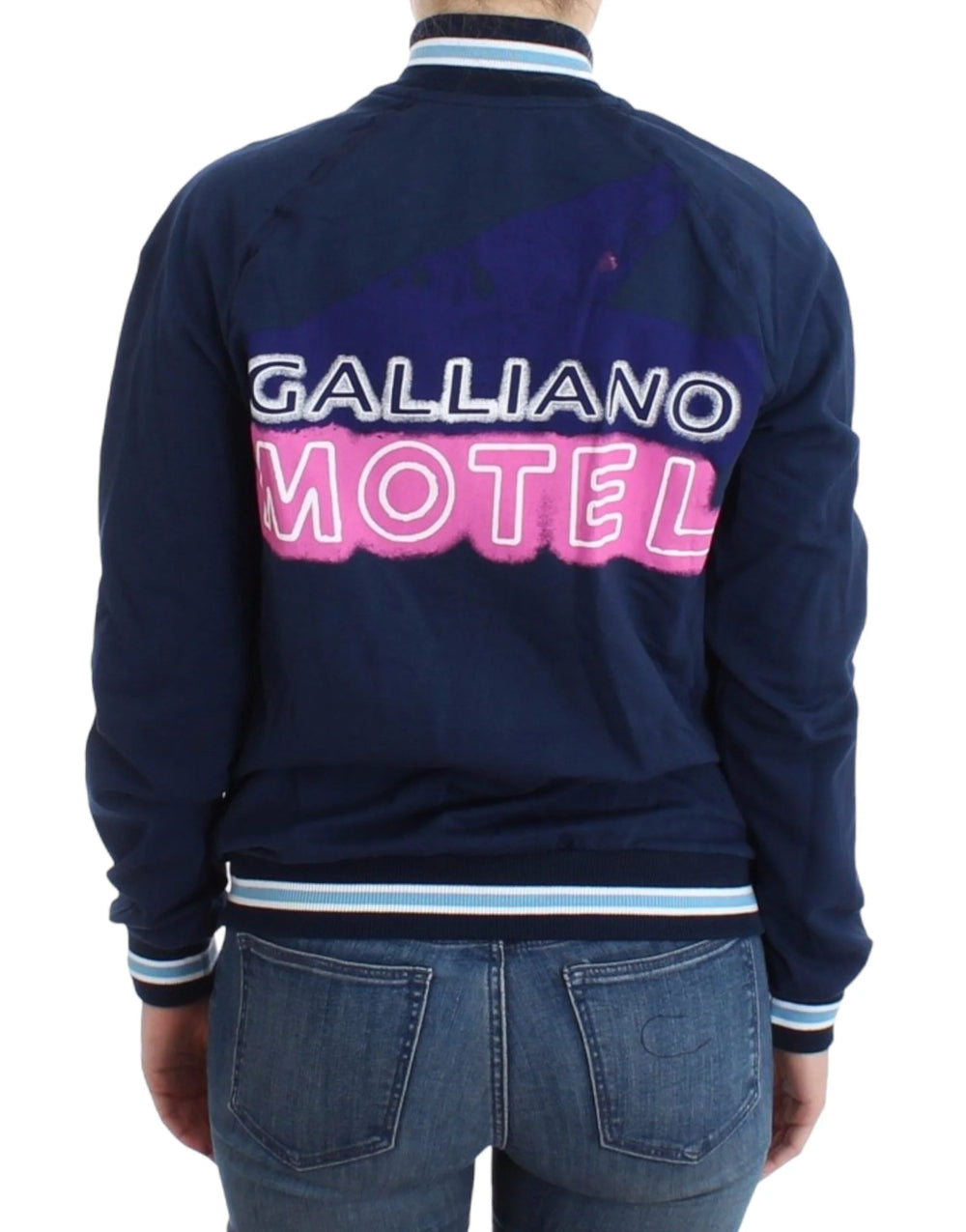 John Galliano Blue zip cotton cardigan - Cardigans