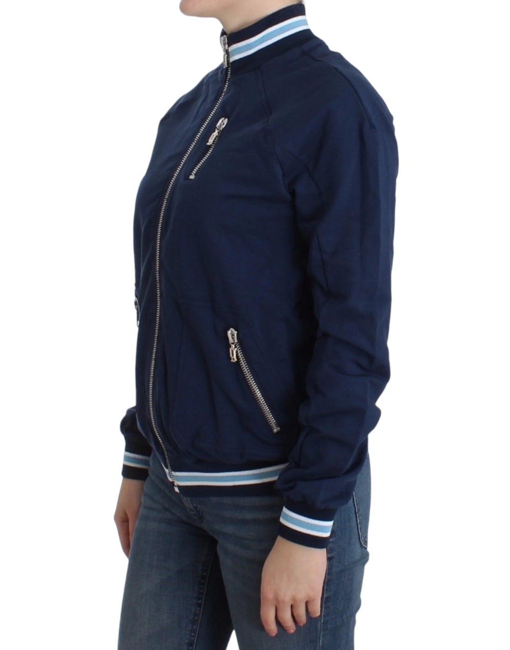 John Galliano Blue zip cotton cardigan - Cardigans