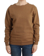 John Galliano Brown Crewneck Cotton Sweater - Sweaters