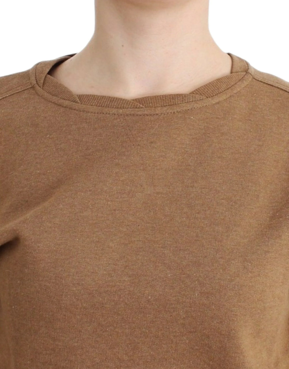 John Galliano Brown Crewneck Cotton Sweater - Sweaters