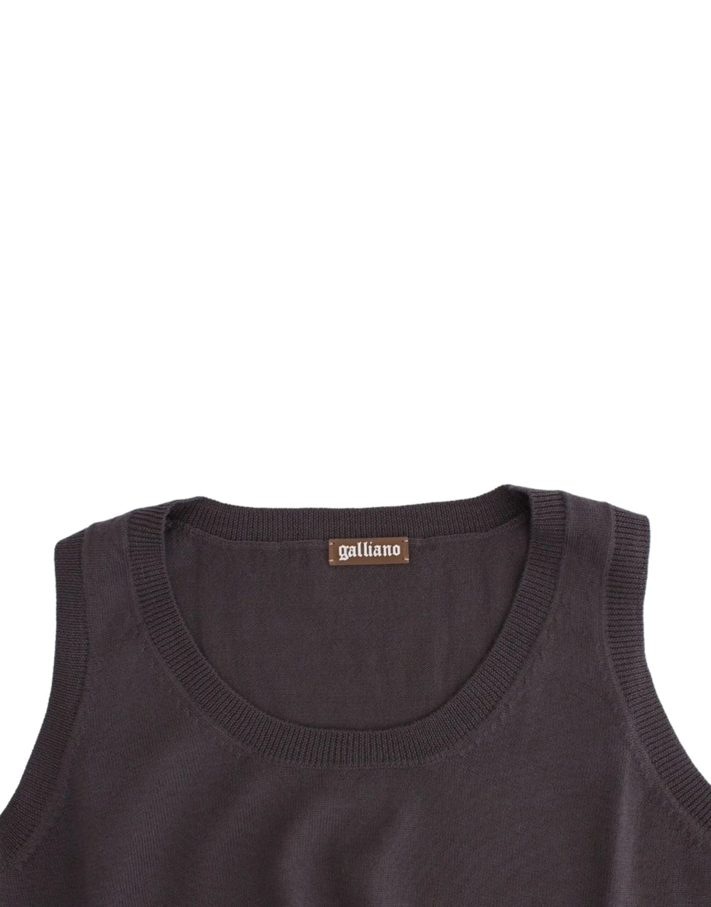 John Galliano Brown knit tank top - S - Tank Tops