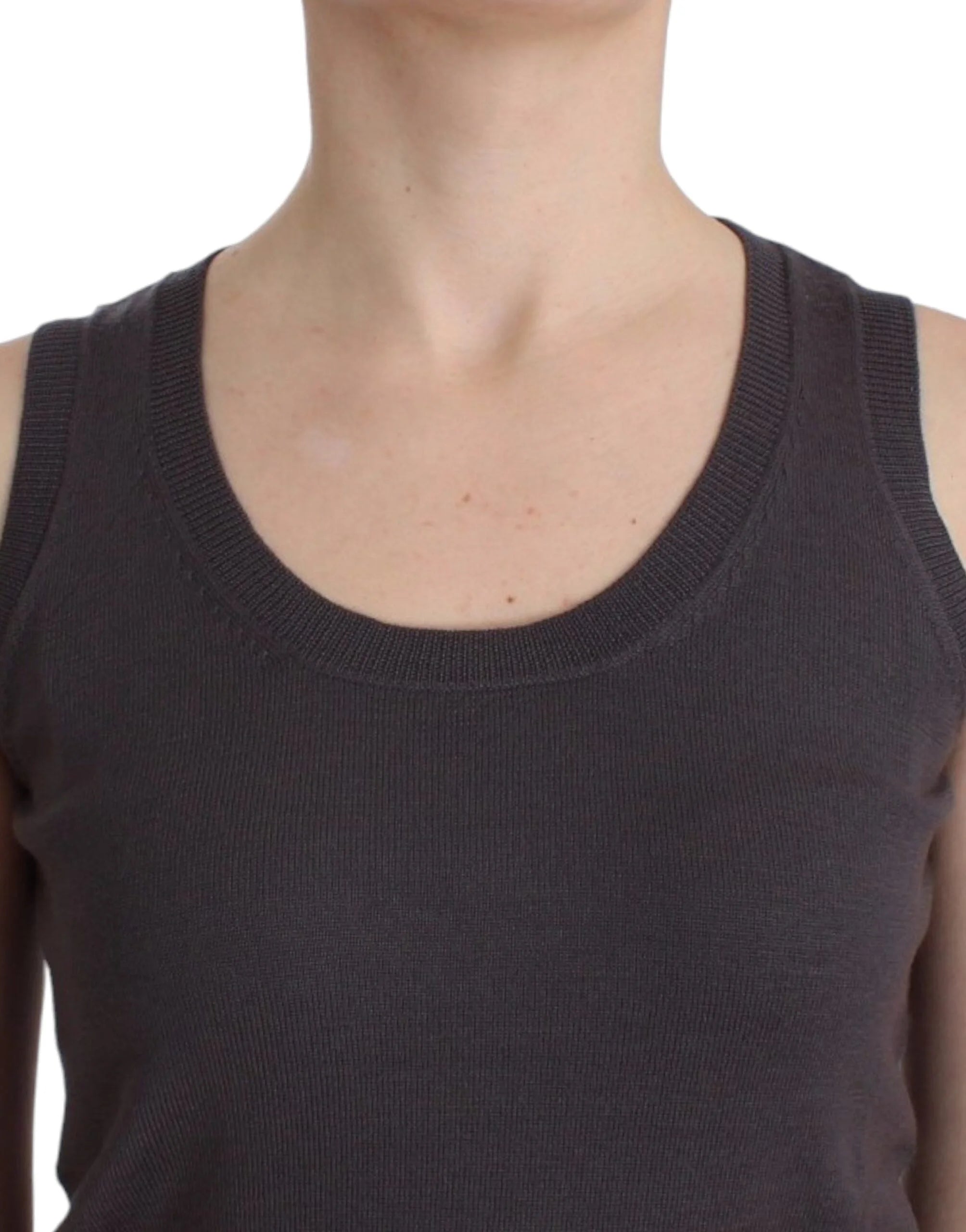 John Galliano Brown knit tank top - S - Tank Tops