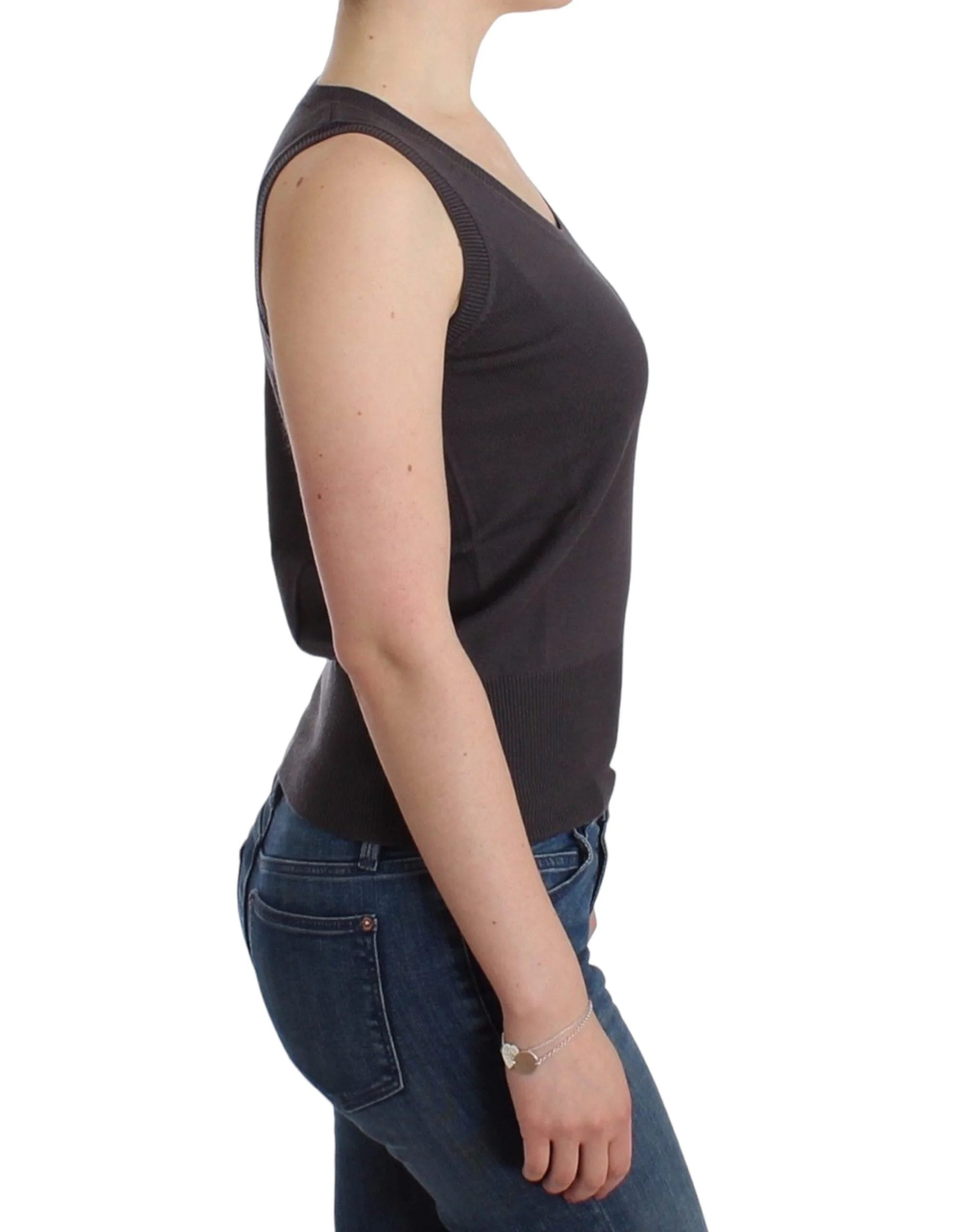 John Galliano Brown knit tank top - S - Tank Tops