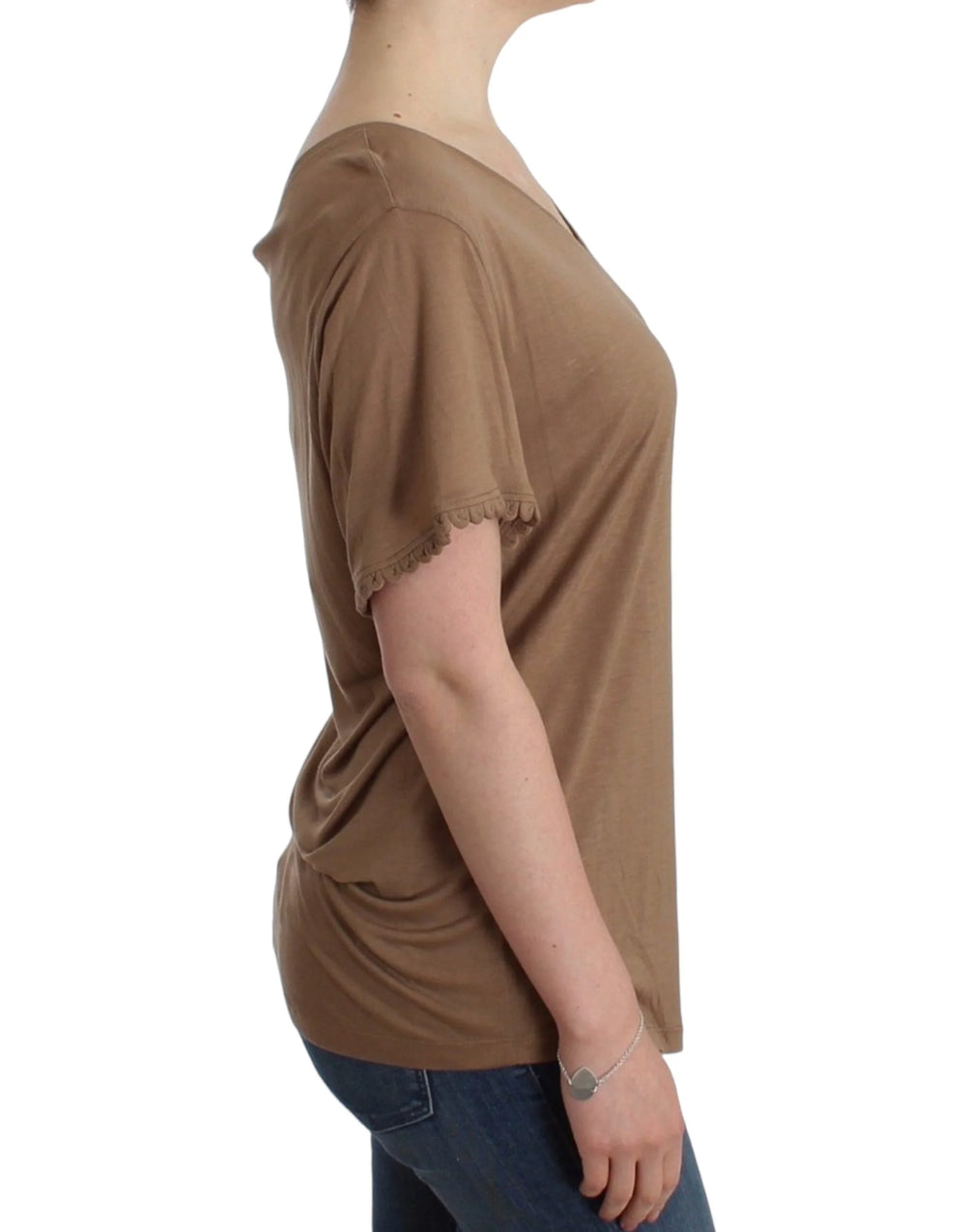 John Galliano Brown shortsleeved top - S - T-Shirts