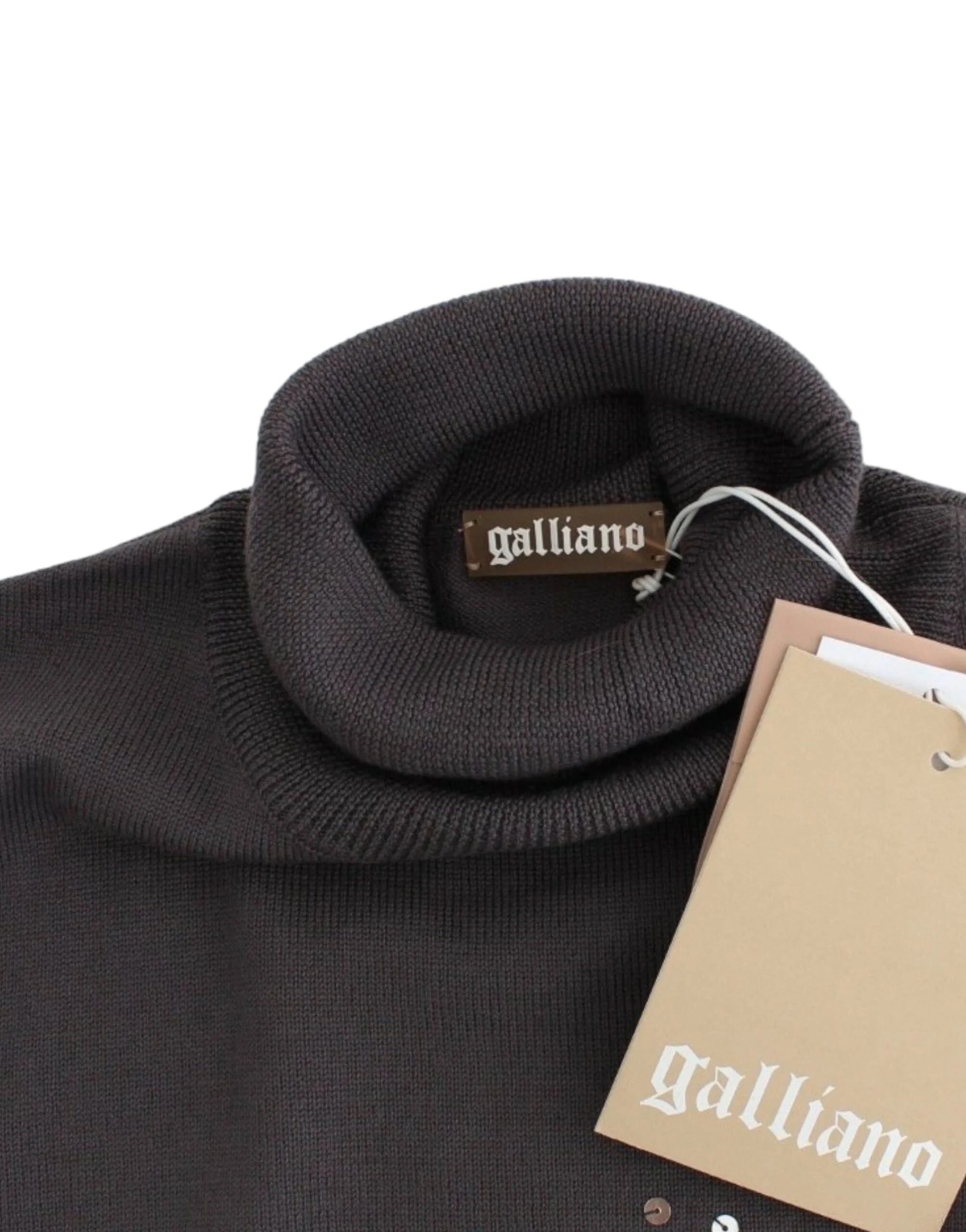 John Galliano Brown turtleneck cotton sweater - Sweaters