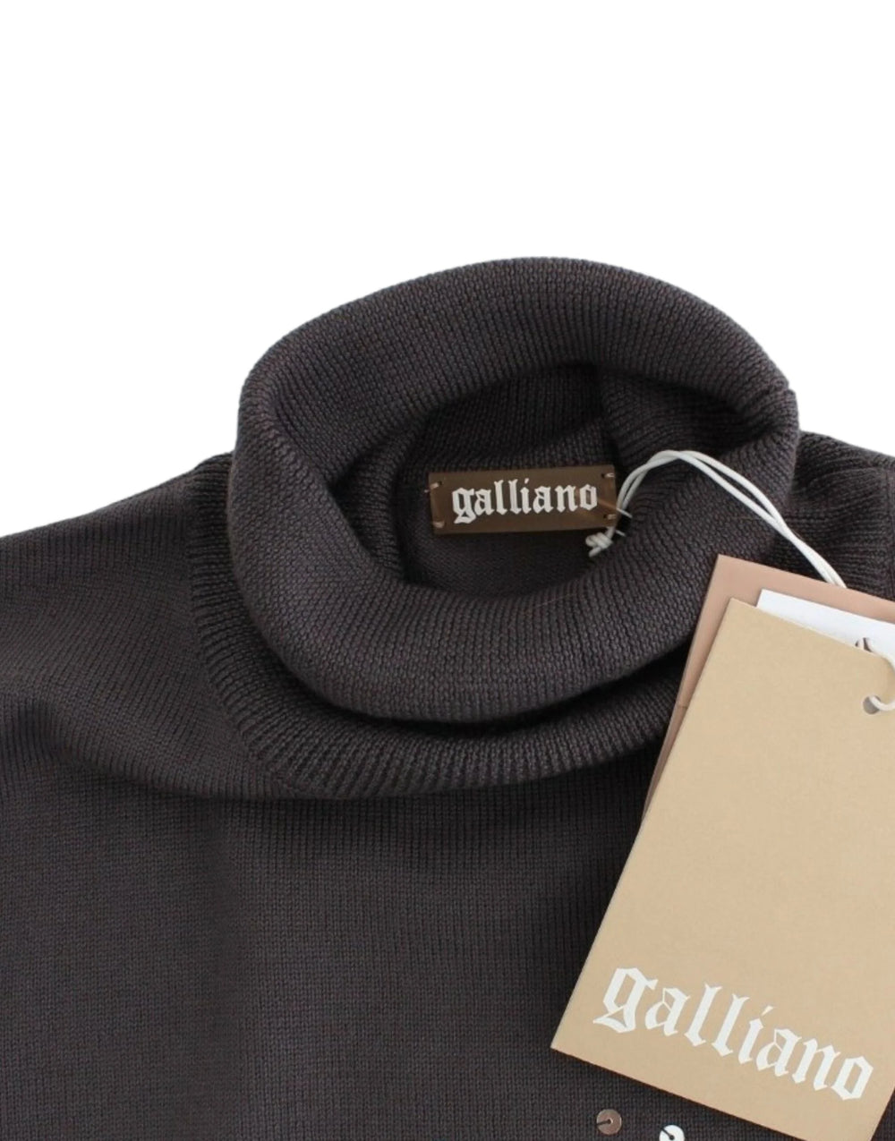 John Galliano Brown turtleneck cotton sweater - Sweaters
