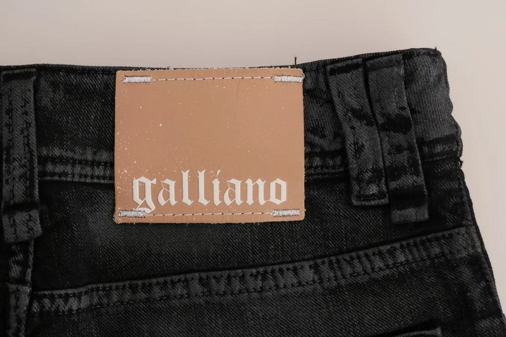 John Galliano Gray Wash Cotton Stretch Regular Fit Jeans - Jeans