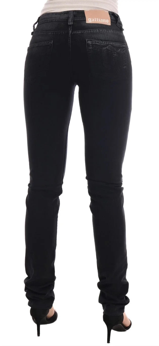 John Galliano Gray Wash Cotton Stretch Regular Fit Jeans - Jeans