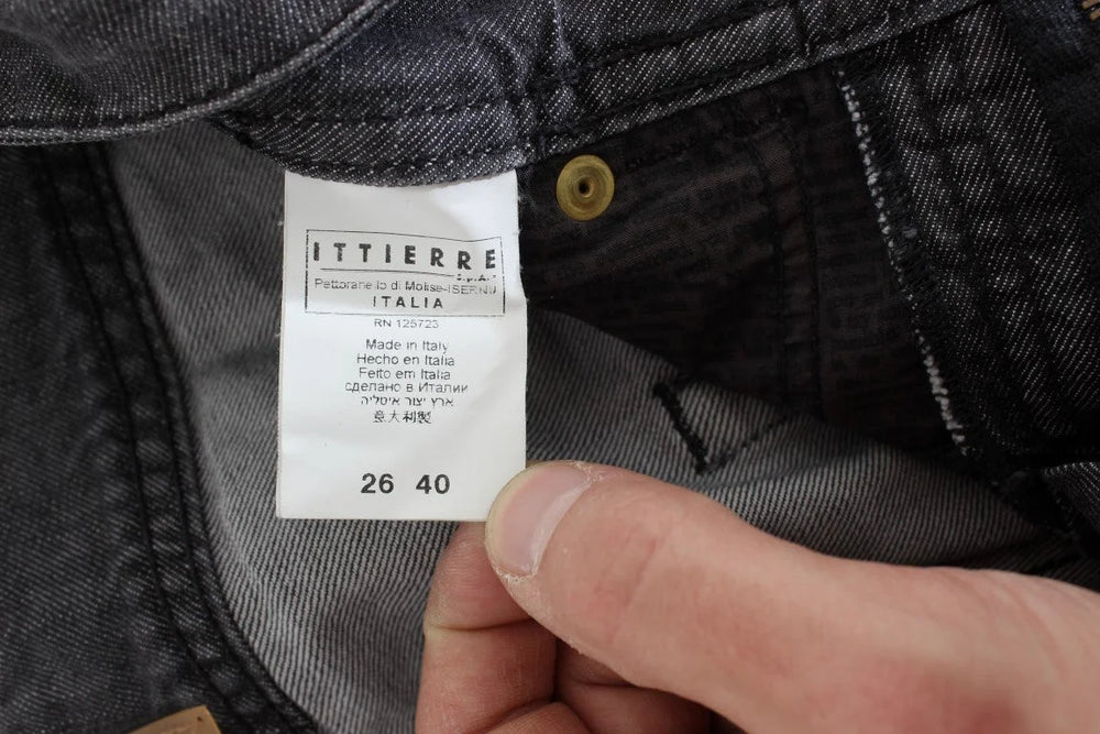 John Galliano Gray Wash Cotton Torn Straight Fit Jeans - W26 - Jeans