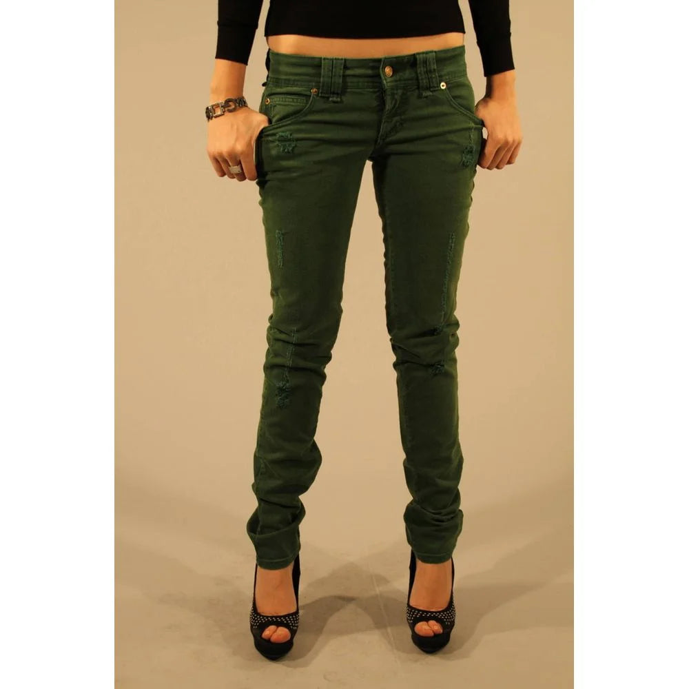 John Galliano Green Cotton Women Jean - W28 - Jeans
