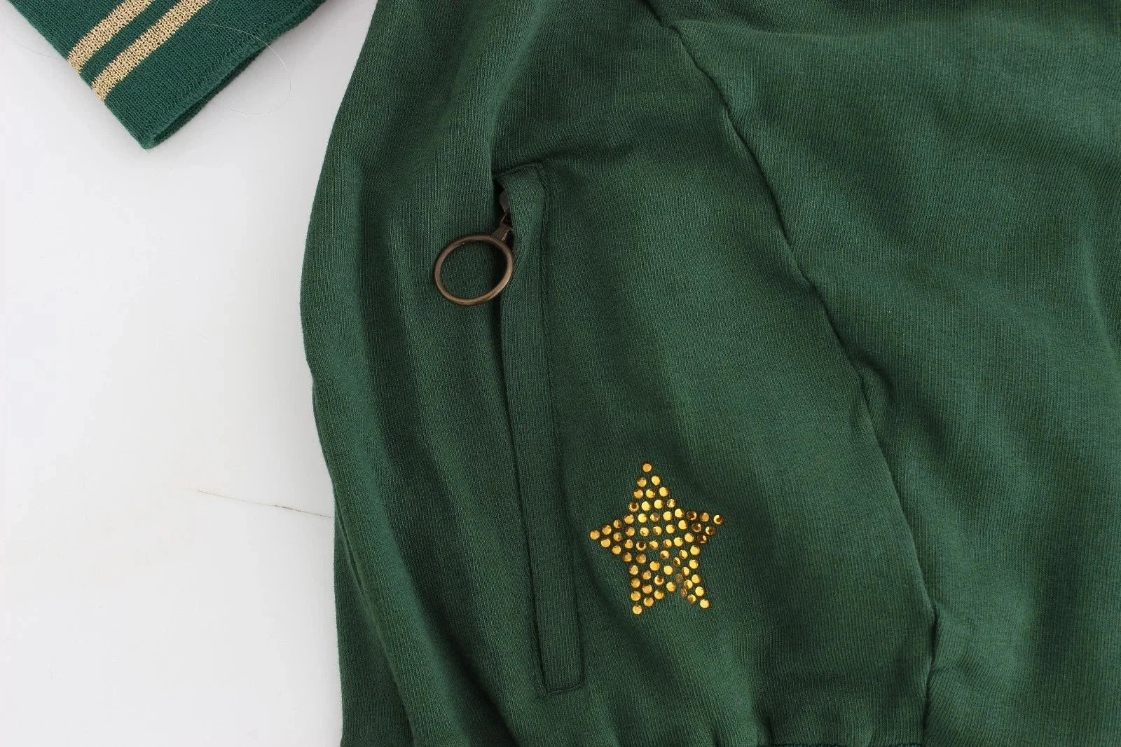 John Galliano Green Mock Zip Cardigan Sweatshirt Sweater Jacket - S