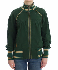 John Galliano Green Mock Zip Cardigan Sweatshirt Sweater Jacket - S