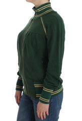 John Galliano Green Mock Zip Cardigan Sweatshirt Sweater Jacket - S