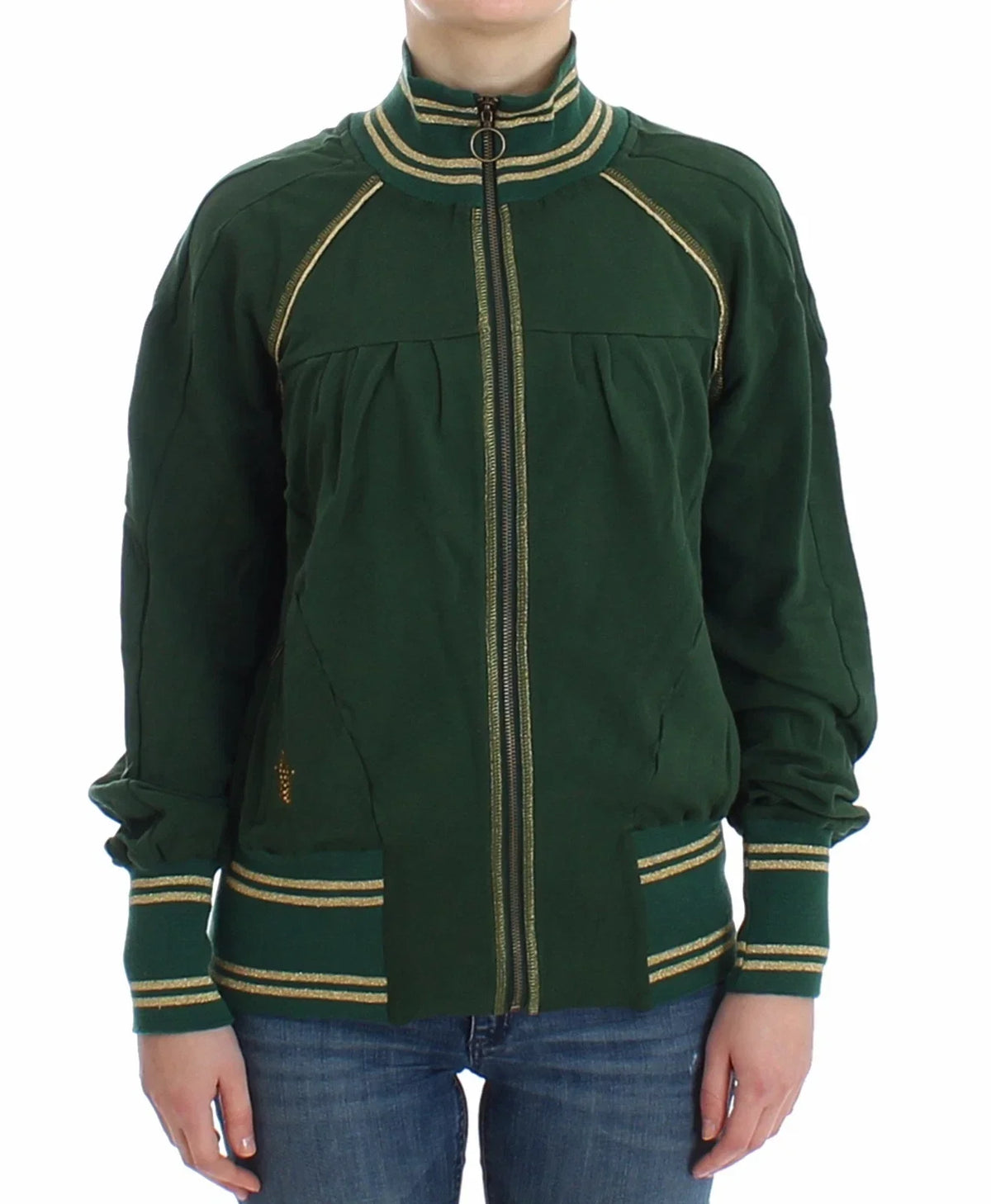 John Galliano Green Mock Zip Cardigan Sweatshirt Sweater Jacket - S