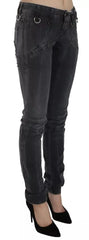 John Galliano Grey Washed Low Waist Zipper Side Skinny Denim Jeans - W26