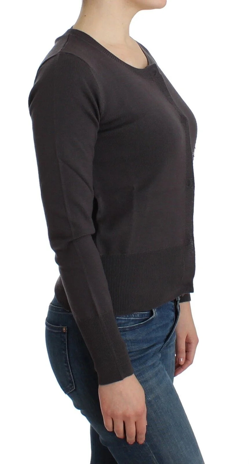 John Galliano Purple Wool Sequined Cardigan Knit Sweater - Cardigans