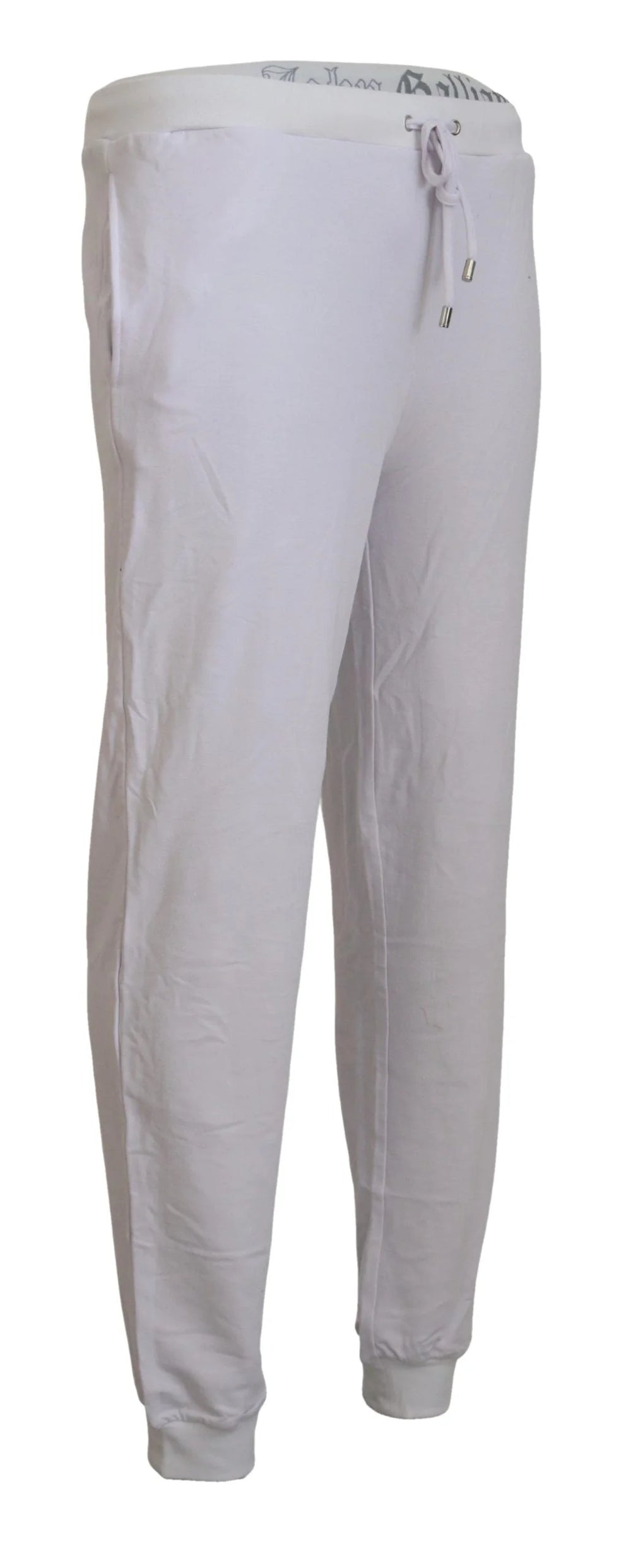 John Galliano White Cotton Logo Mens Jogger Pants - IT46 | S - Joggers