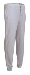 John Galliano White Cotton Logo Mens Jogger Pants - IT46 | S - Joggers