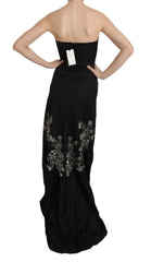 John Richmond Vestido de gala con lentejuelas negras y corte evasivo