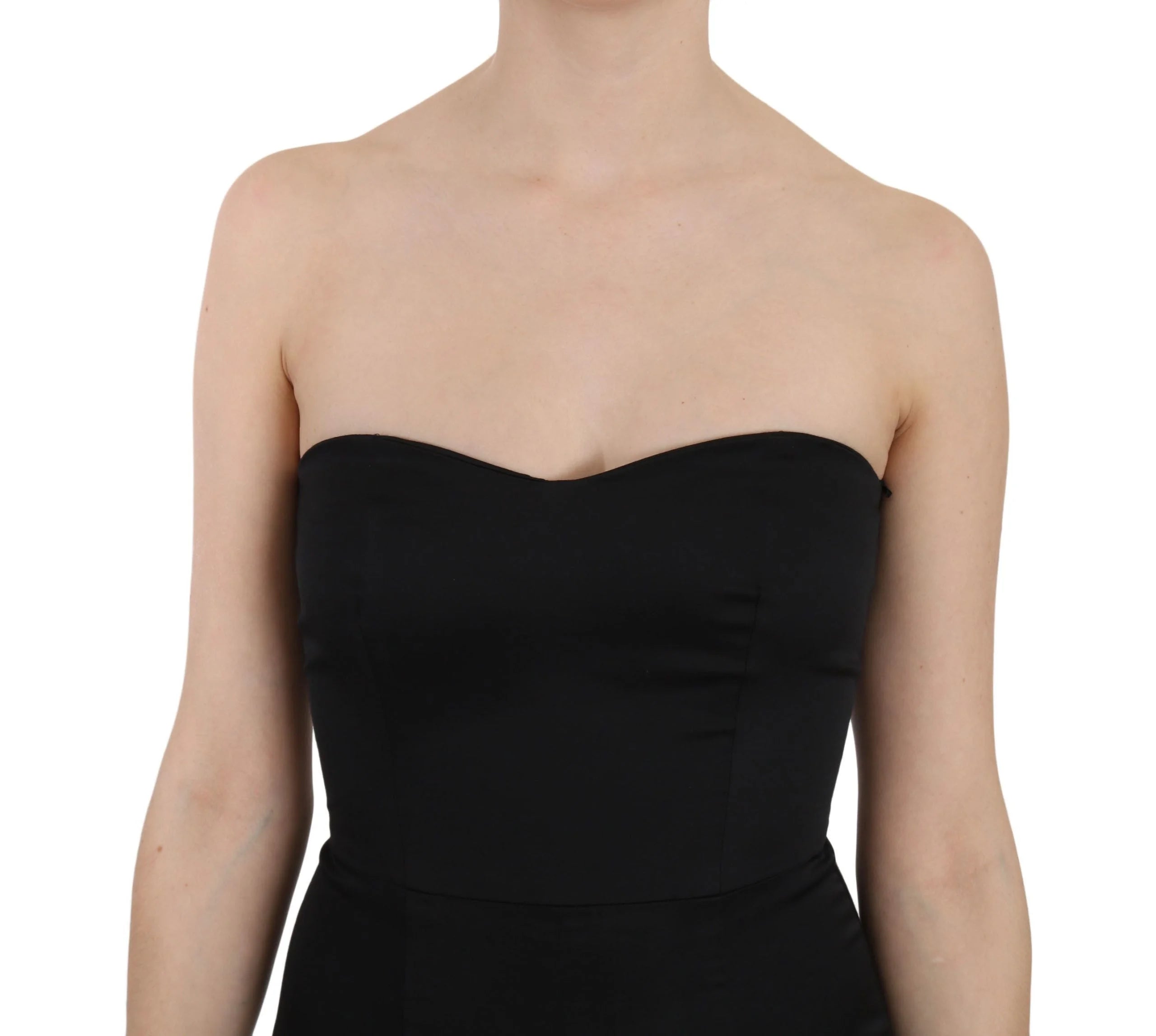 John Richmond Vestido de gala con lentejuelas negras y corte evasivo