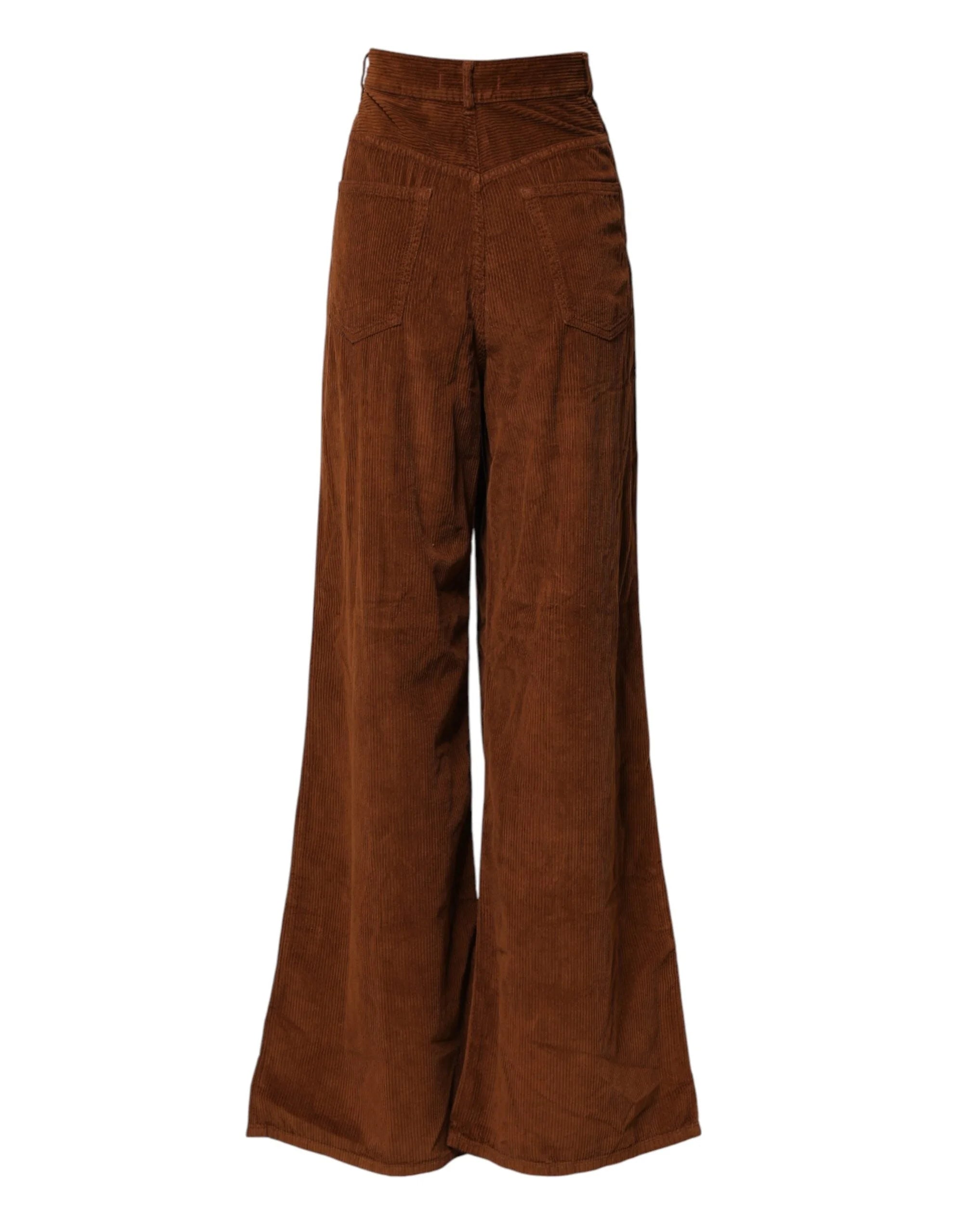 Jucca Brown Wide Leg High Waist Corduroy Denim Trouser Jeans - W27