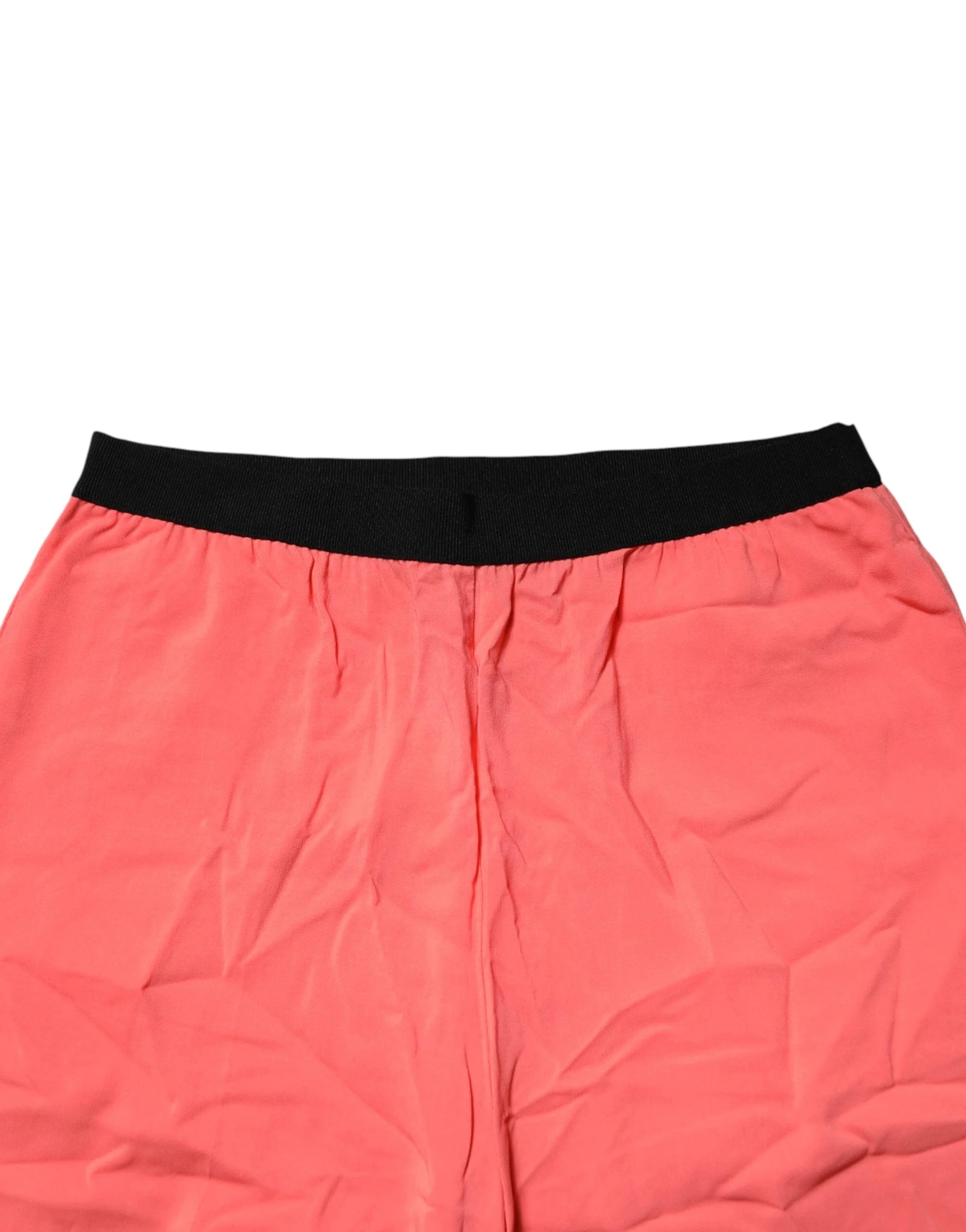 Jucca Neon Pink High Waist Straight Wide Leg Trouser Pants - IT40|S