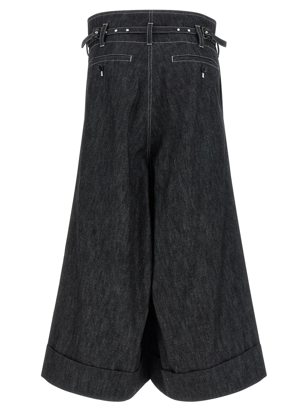 Junya Watanabe Black Cotton Bermuda Shorts