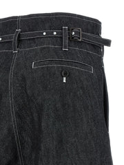 Junya Watanabe Black Cotton Bermuda Shorts