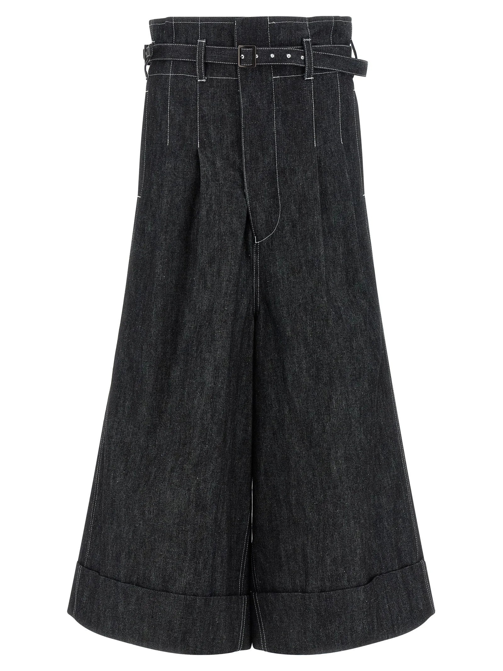Junya Watanabe Black Cotton Bermuda Shorts