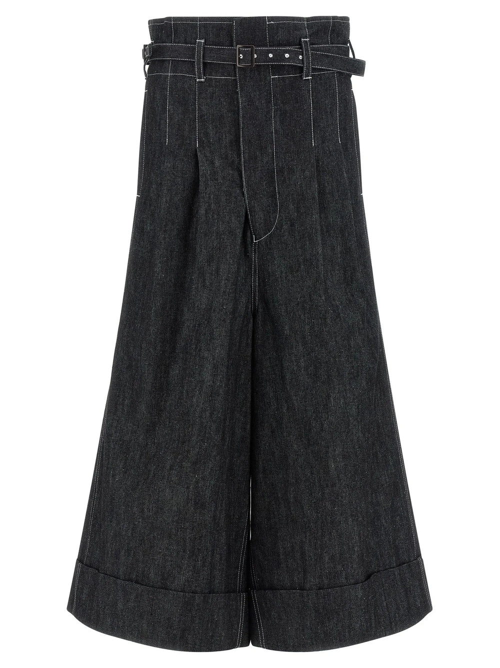 Junya Watanabe Black Cotton Bermuda Shorts
