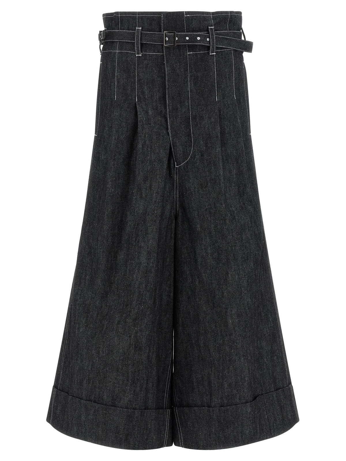 Junya Watanabe Black Cotton Bermuda Shorts