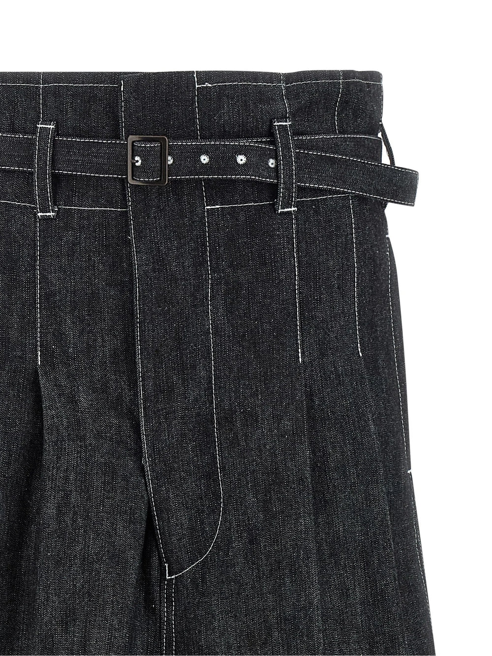 Junya Watanabe Black Cotton Bermuda Shorts