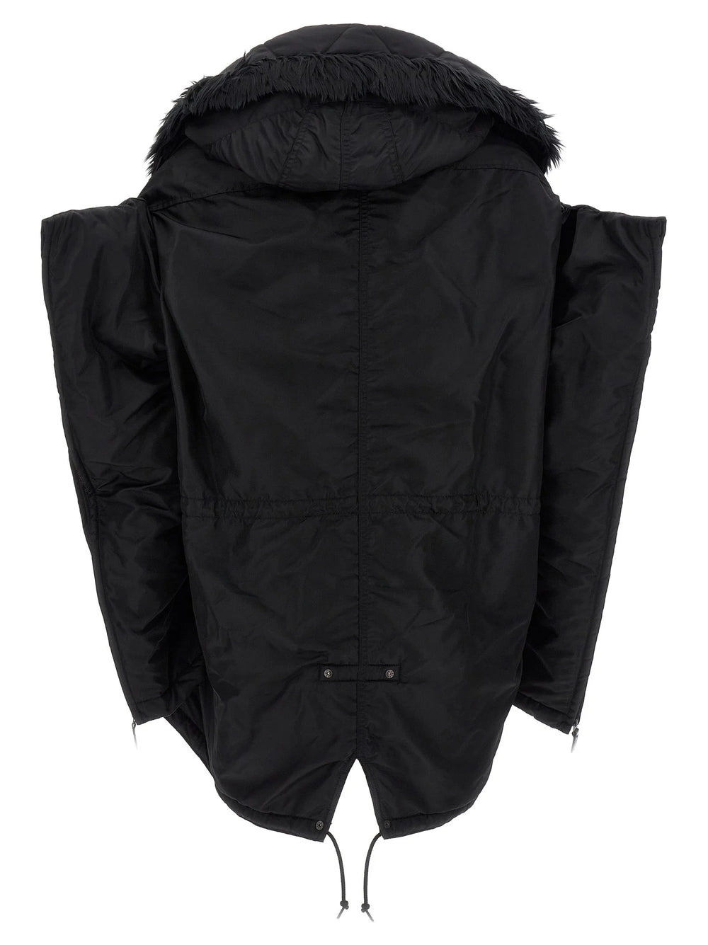 Junya Watanabe Black Nylon Full-Length Jacket - S